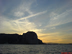 Début de nuit dans le détroit de Gibraltar